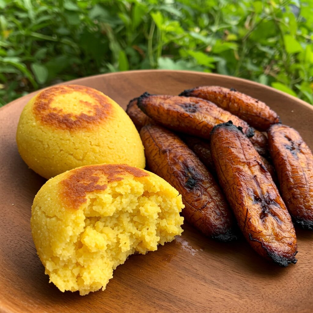 Boli and Groundnut (Roasted Plantain)
