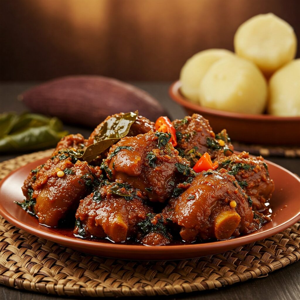 Nkwobi (Cow Foot in Palm Oil Sauce)