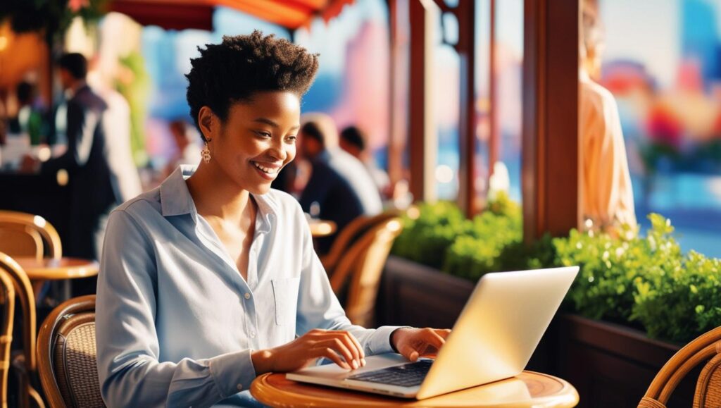Digital nomad practicing conscious travel.