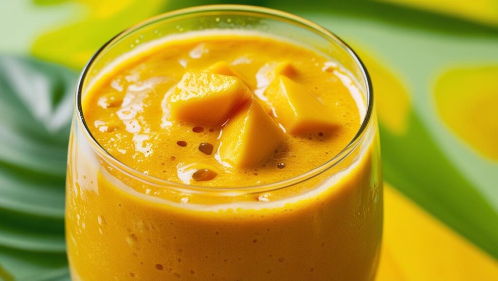 Indian Turmeric Mango Lassi Smoothie