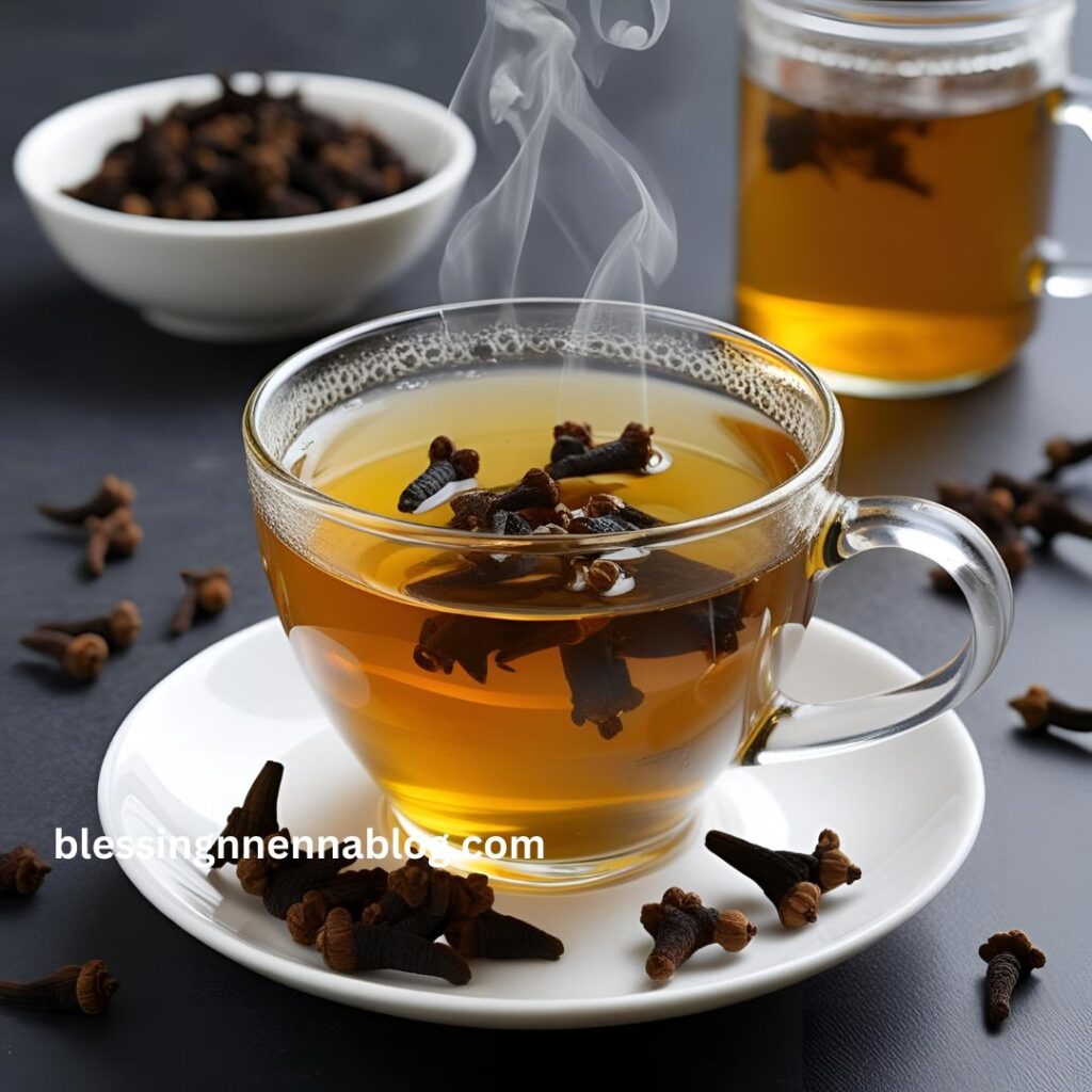 Clove tea served as a natural health drink