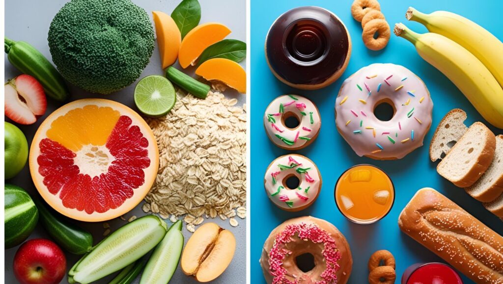 Good vs. bad carbohydrates - healthy and unhealthy carb examples