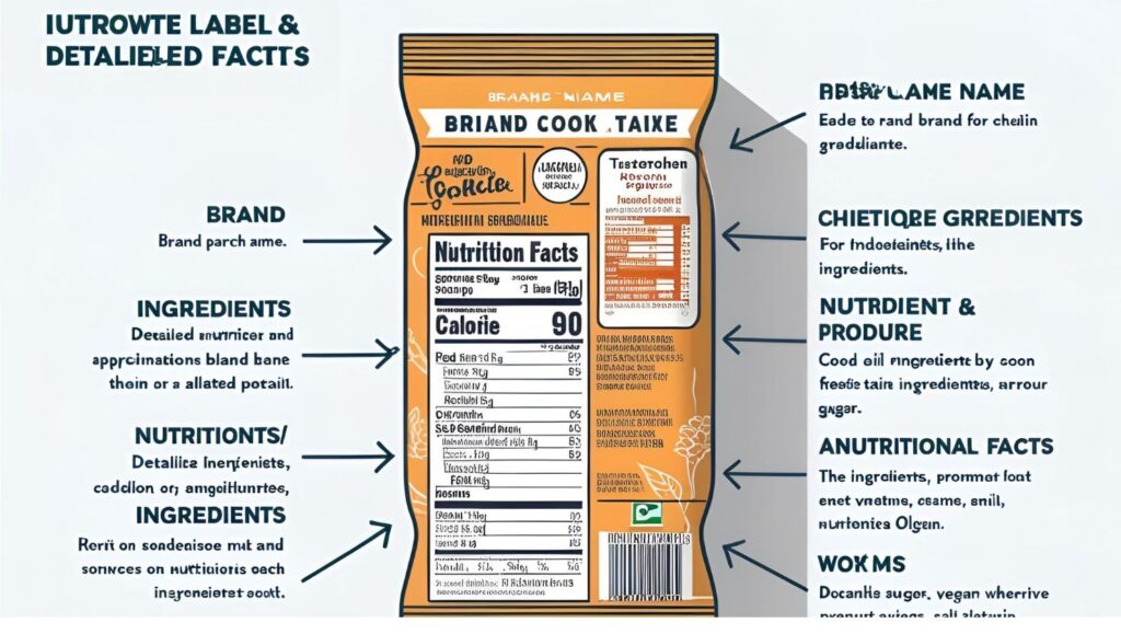 Infographic showing how to read a nutrition label with step-by-step guide