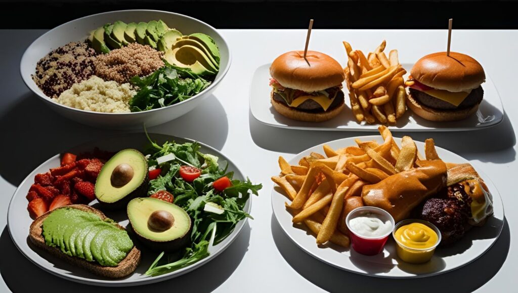 Healthy snacks vs sugary packaged snacks comparison