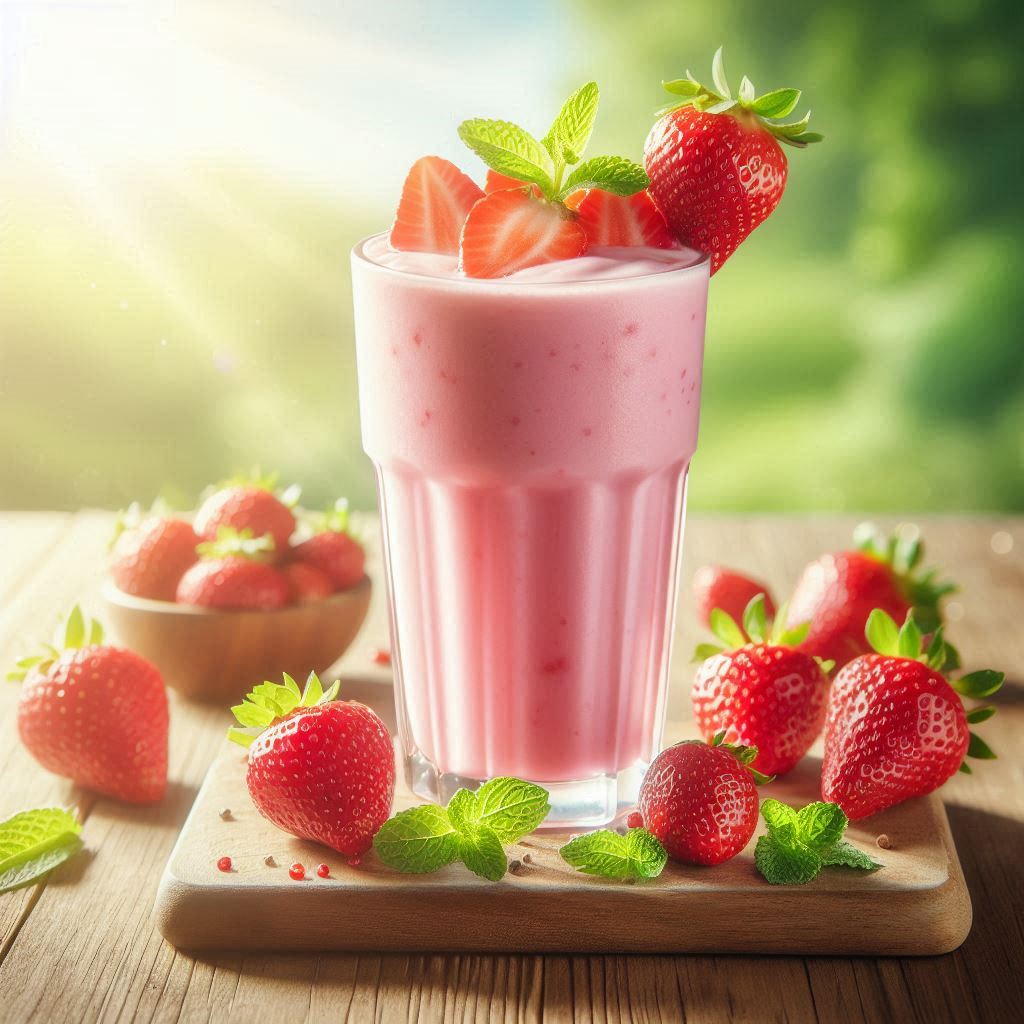 Korean Strawberry Yakult Smoothie