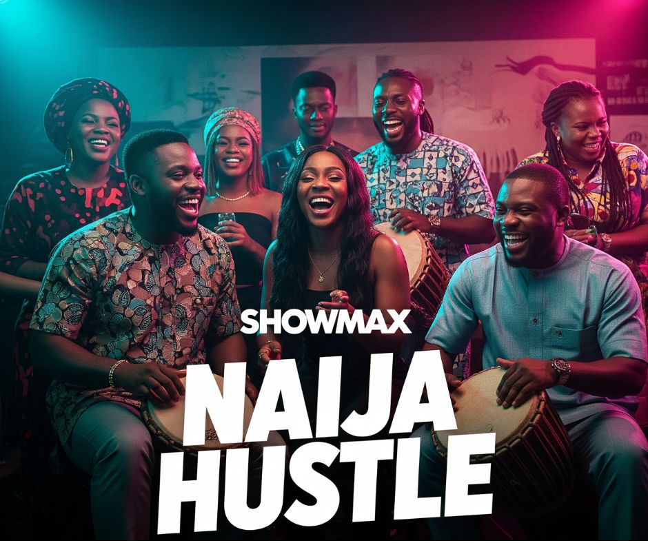 Promotional image for a Showmax Nigerian original series, emphasizing their focus on authentic African and local content
