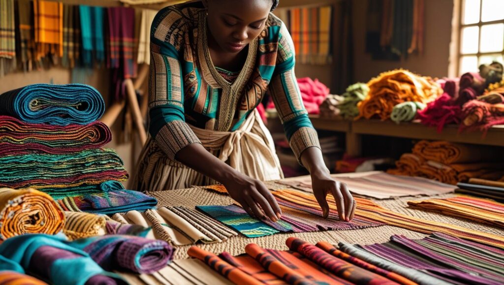 Ethically produced Nigerian garment made from natural, sustainable fabric, representing the conscious shift in fashion.