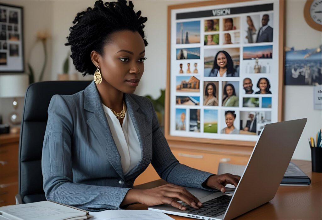Nigerian woman pursuing personal career goals while in a committed relationship.