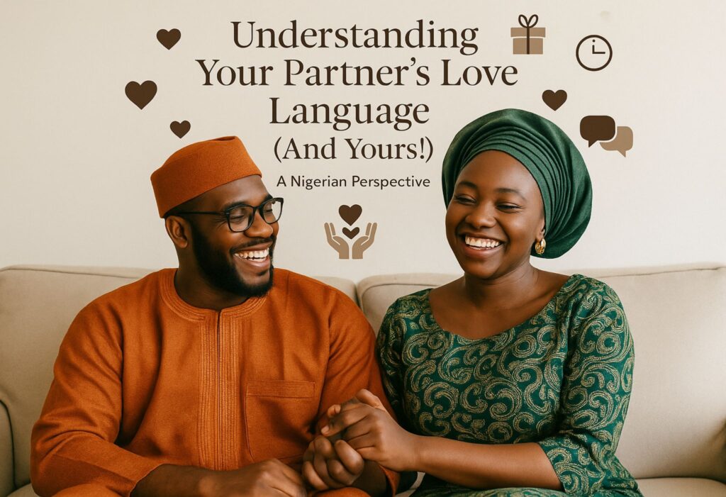 Nigerian couple smiling together, showing love and understanding in their relationship.